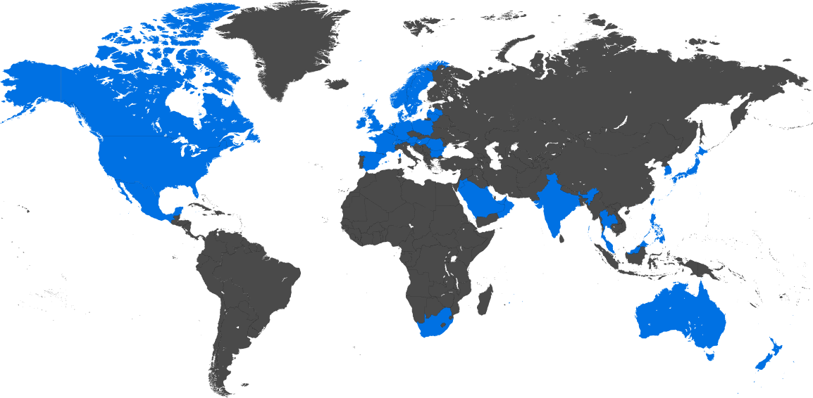Global coverage map